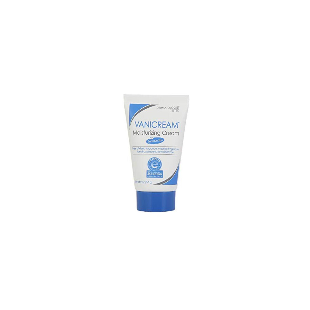 Vanicream Moisturizing Skin Cream Tube for Sensitive Skin, Soothes Red, Irritated, Cracked or Itchy Skin, Dye Free, Fragrance Free, Preservative Free,