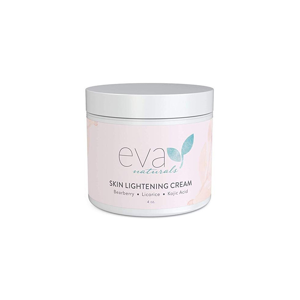 Kojic Acid Skin Cream by Eva Naturals (4 oz) - Hyperpigmentation Cream for Dark Spots on Face and Neck - Helps Boost Collagen Production - With Bearbe