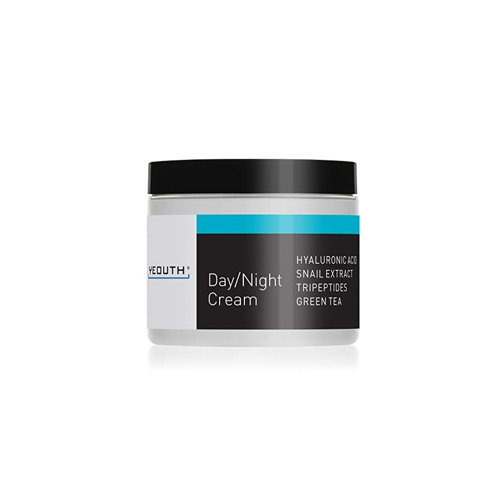 YEOUTH Day Night Moisturizer for Face with Snail Extract, Hyaluronic Acid, Green Tea, and Peptides, Anti Aging Day Cream or Night Cream Moisturizer fo