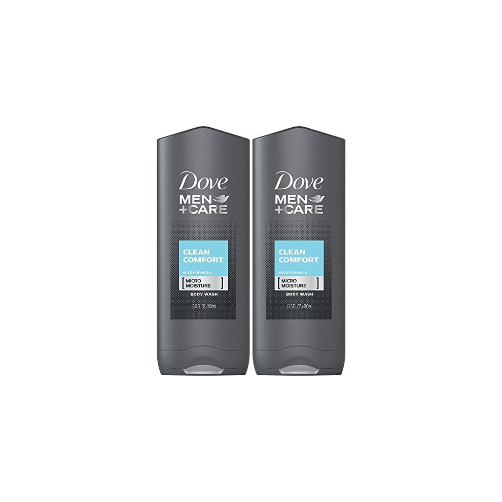 Dove Men + Care Body & Face Wash, Clean Comfort 13.50 oz (Pack of 2)