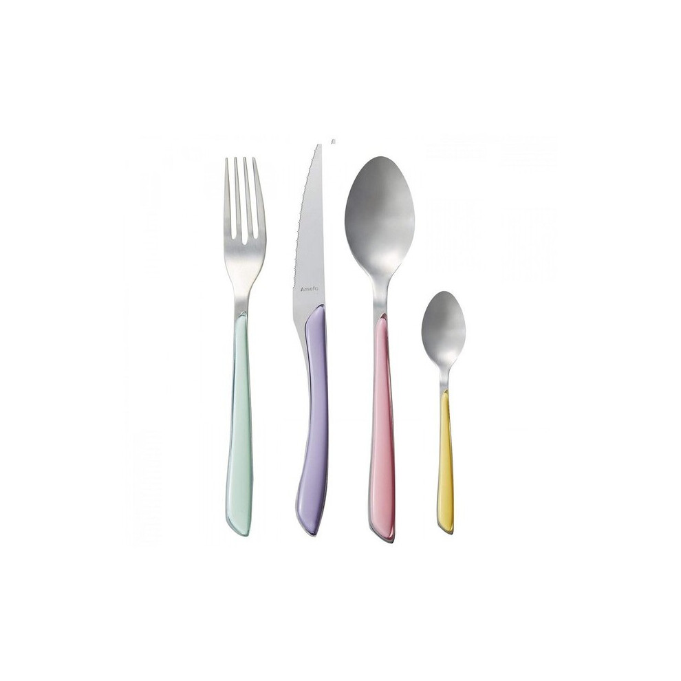 Amefa Eclat Pastels 16 Piece Cutlery Set - Multicoloured Handles