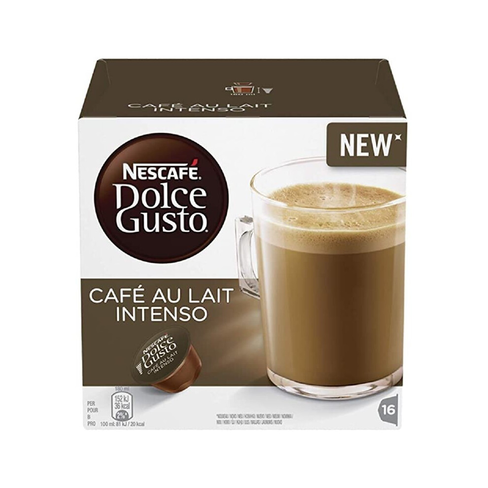 Nescafé Dolce Gusto Cafe Au Lait Intenso Ground Coffee Pods Box 16 Pods Of 7 G - Image 4