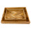Herringbone Square Wood Rustic Trays Set of 2 3