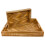 Herringbone Square Wood Rustic Trays Set of 2 1