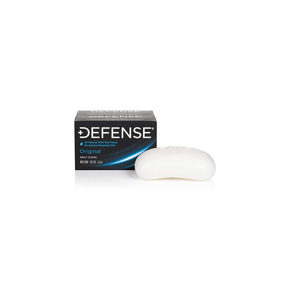 Defense Soap 4 Ounce Bar (Pack of 2) - 100% Natural and Herbal Pharmaceutical Grade Tea Tree Oil