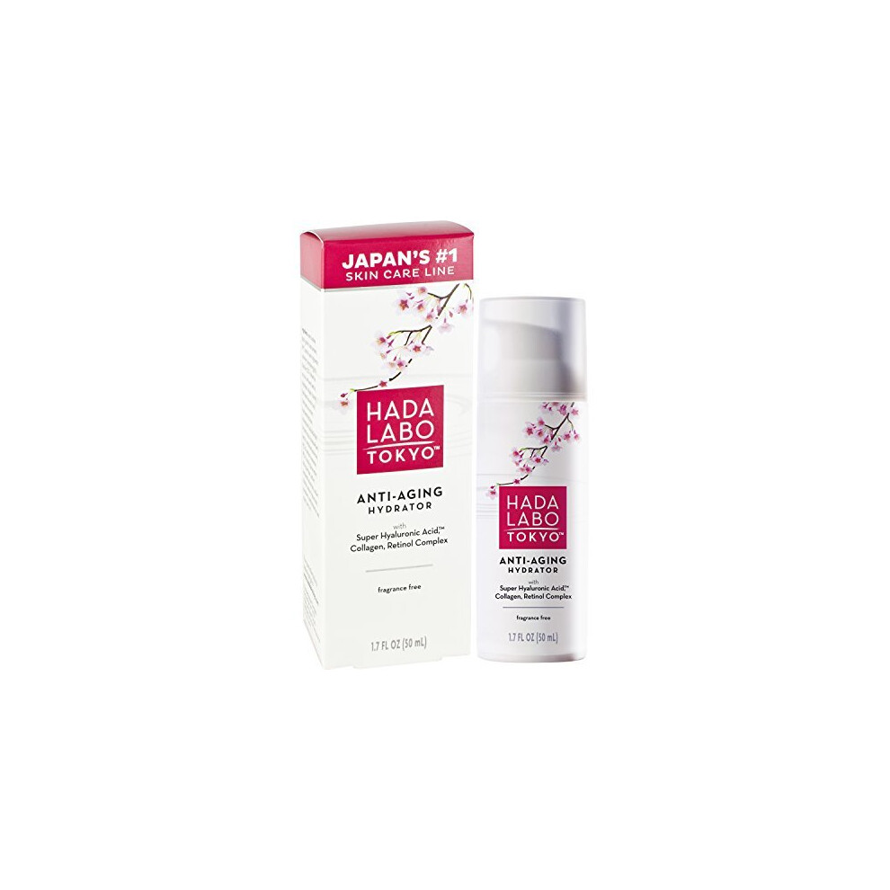 Hada Labo Tokyo Anti-Aging Hydrator 1.7 Fl. Oz - With Super Hyaluronic Acid, Collagen And Retinol Complex - Lightweight Anti Aging Serum Helps Increas