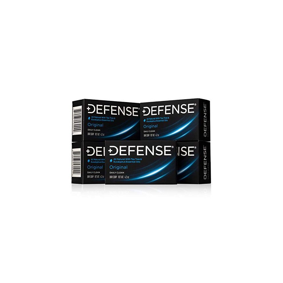 Defense Soap Original Tea Tree Bar Soap 4.2Oz (Pack Of 5)