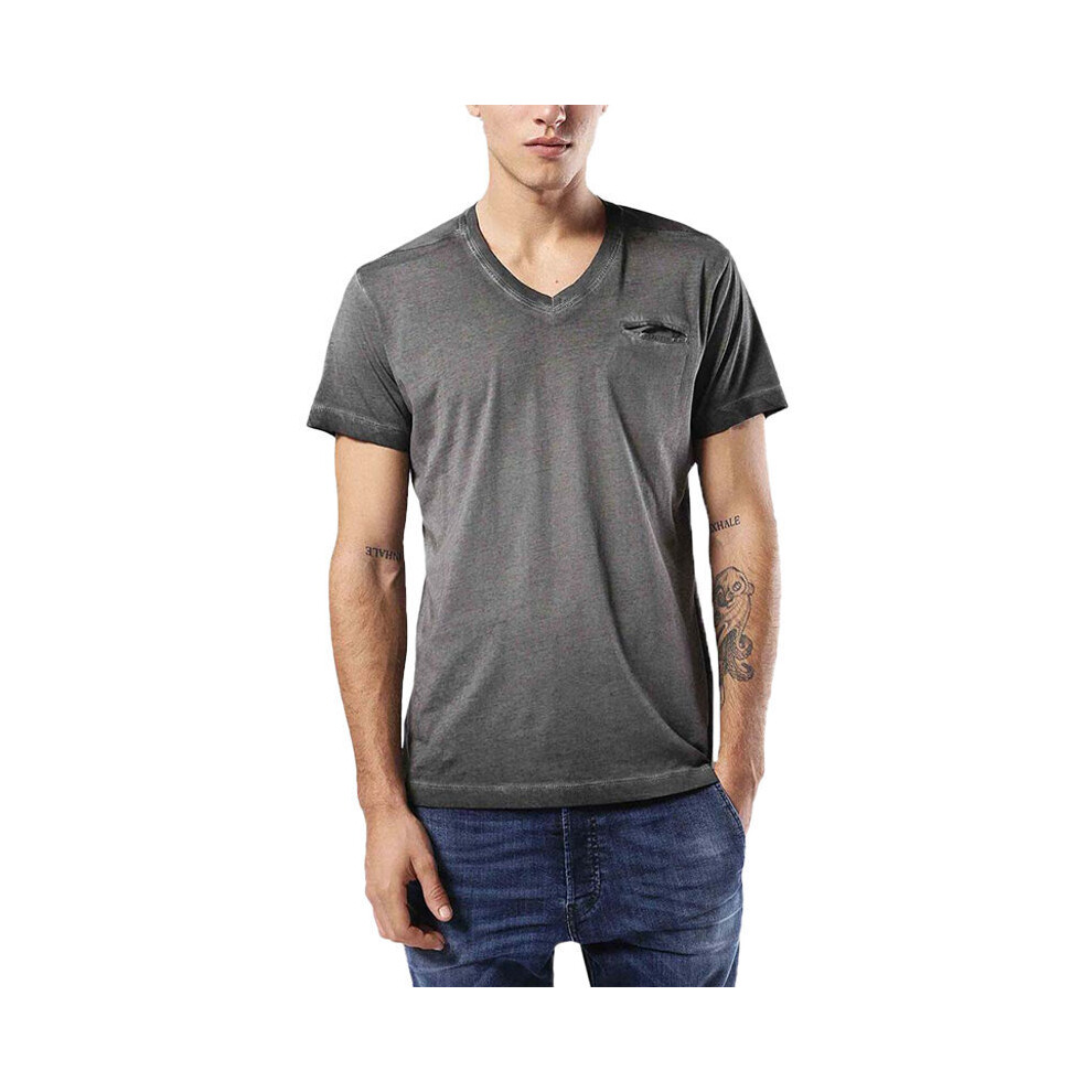 (S) DIESEL T DIEGO PEARLS 900 Mens T-Shirt V Neck Short Sleeve Tee Casual Cotton Top