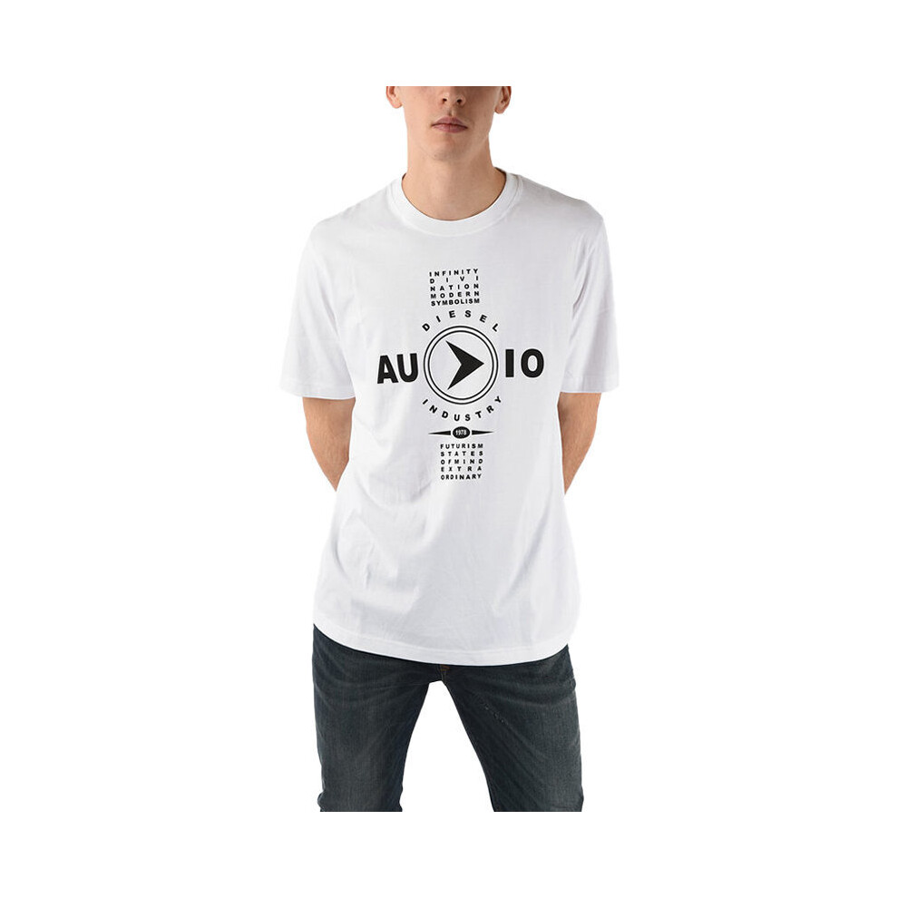 New Diesel Men's (L) T Just Y2 T-Shirt Crew Neck Tee White