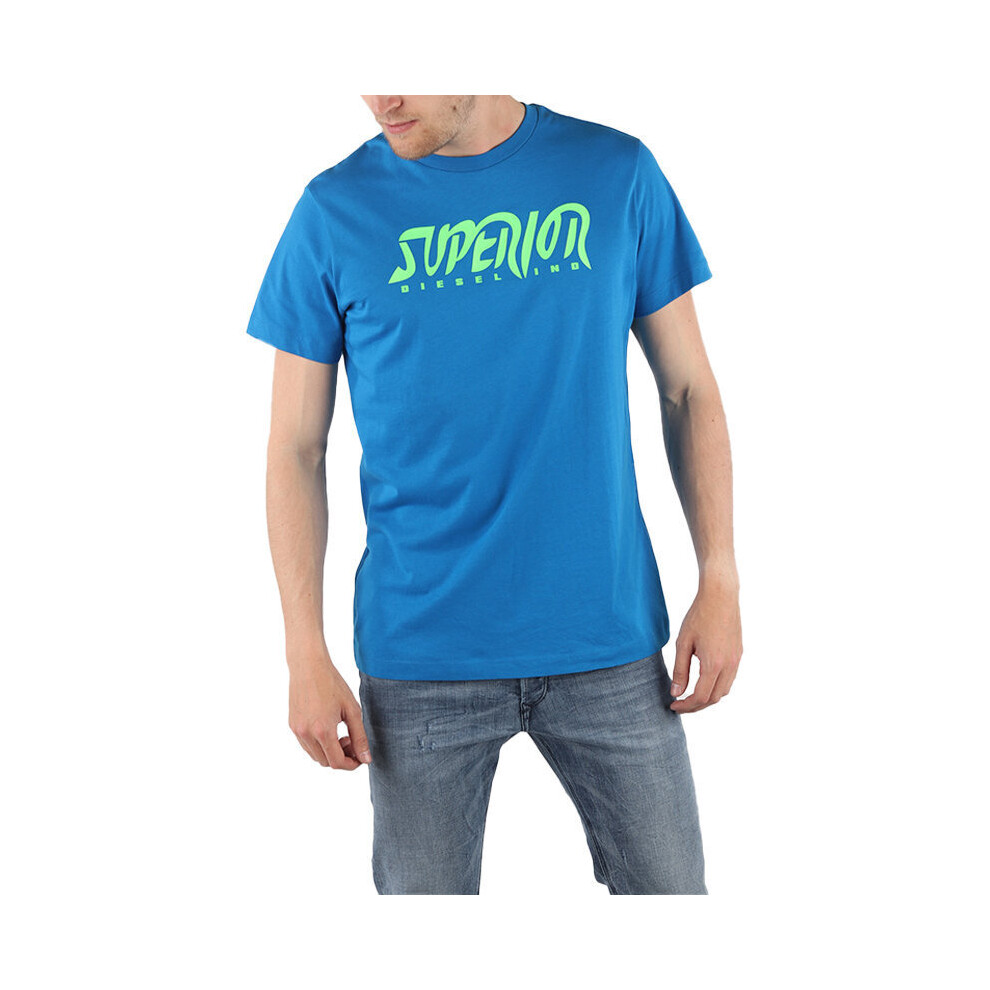 Diesel (M) T Diego Bb Mens T-Shirt Crew Neck Tee Blue