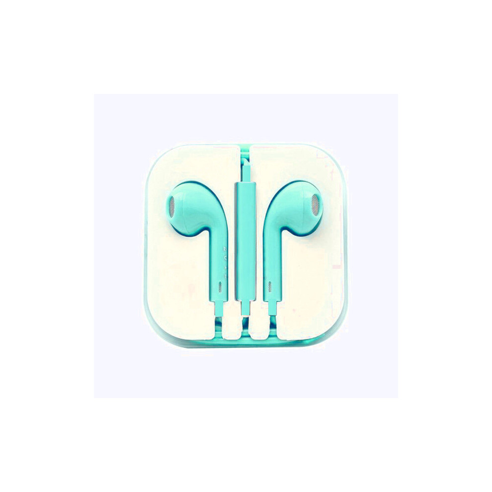 turquoise happy earpods