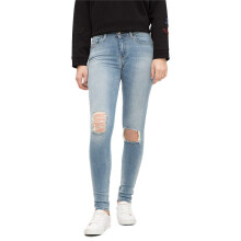 (W27 L32) DIESEL SLANDY 084MT Womens Denim Jeans Distressed Trouser Casual Blue Pant Italy