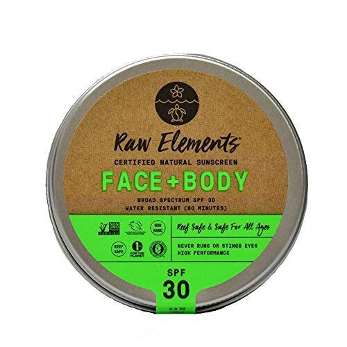 Raw Elements Αντηλιακό SPF 30 για Πρόσωπο και Σώμα σε Τενεκεδάκι, Βιολογικό, Μη Τοξικό