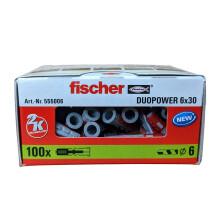 Fischer 555006 Duopower 6mmx30mm Box Of 100
