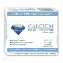 CALCIUM KRYSTALICZNIE CZYSTE CALCIUM PURE CRYSTAL 20 sachets kosci wapn wapno