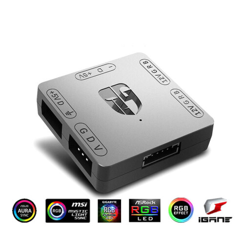 Adaptateur RVB 5V 3 Pin ARGB Light vers 12V 4 Pin RGB Light Adapter