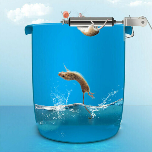 Mice Rats Trap Mouse killer Roll Trap log Grasp Bucket Rolling Roller+Ramp UK 2