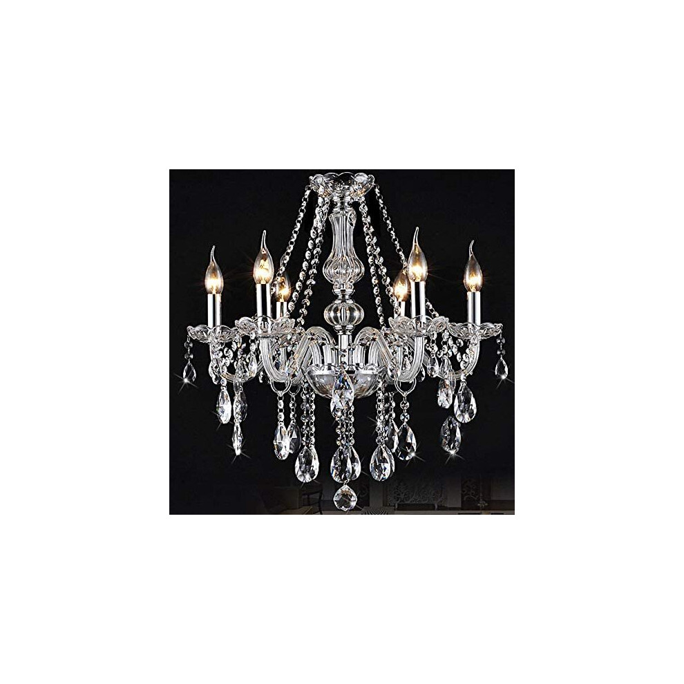 Crystal Palace (6 Arms) 8006 Genuine K9 Crystal Chandelier Clear 2, 6, 8, 10, 15, 24, 32 Arms