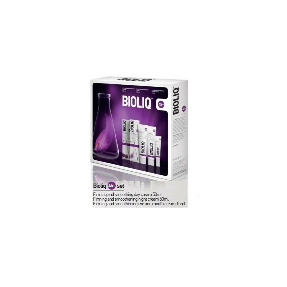 BIOLIQ set 45+, firming and smoothening cream for day + night + eye cream uk