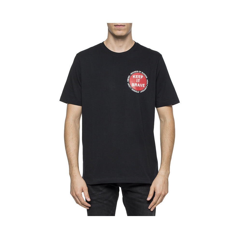 New Diesel Men's (L) T Just Xo T-Shirt Crew Neck Tee Black