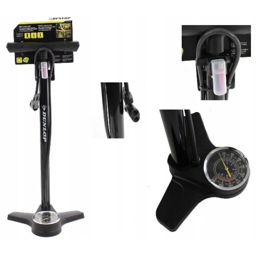 Dunlop Dunlop Floor Pump with Pressure Gauge (61.5 cm)