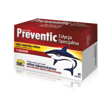 Preventic edycja specjalna 60 kap Olej z Watroby Rekina Shark Liver Oil REKINOL