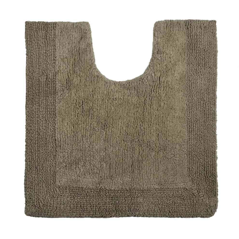 Allure Bath Fashions (Mocha) Allure Toilet Mat Pedestal Extra Thick Reversible Cotton Mat Brown