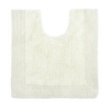 (Cream) Allure Toilet Mat Pedestal Extra Thick Reversible Cotton Mat