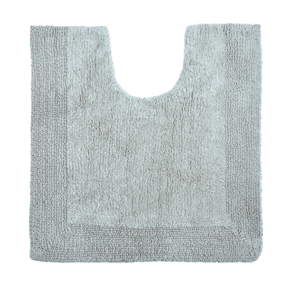 Allure Bath Fashions (Dove Grey) Allure Toilet Mat Pedestal Extra Thick Reversible Cotton Mat