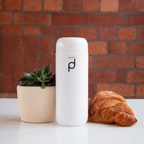 Grunwerg White Grunwerg Vacuum Insulated Drinkpod Capsule Flask – 200ml 2