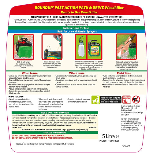 Roundup Roundup Path Weedkiller 5L 2