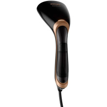 Philips Steam and Go Plus Handheld Clothes, Vertical and Horizontal Garment Steamer, No Ironing Board Needed, 0.07 Litre, 1300 W, Black/Copper - GC362