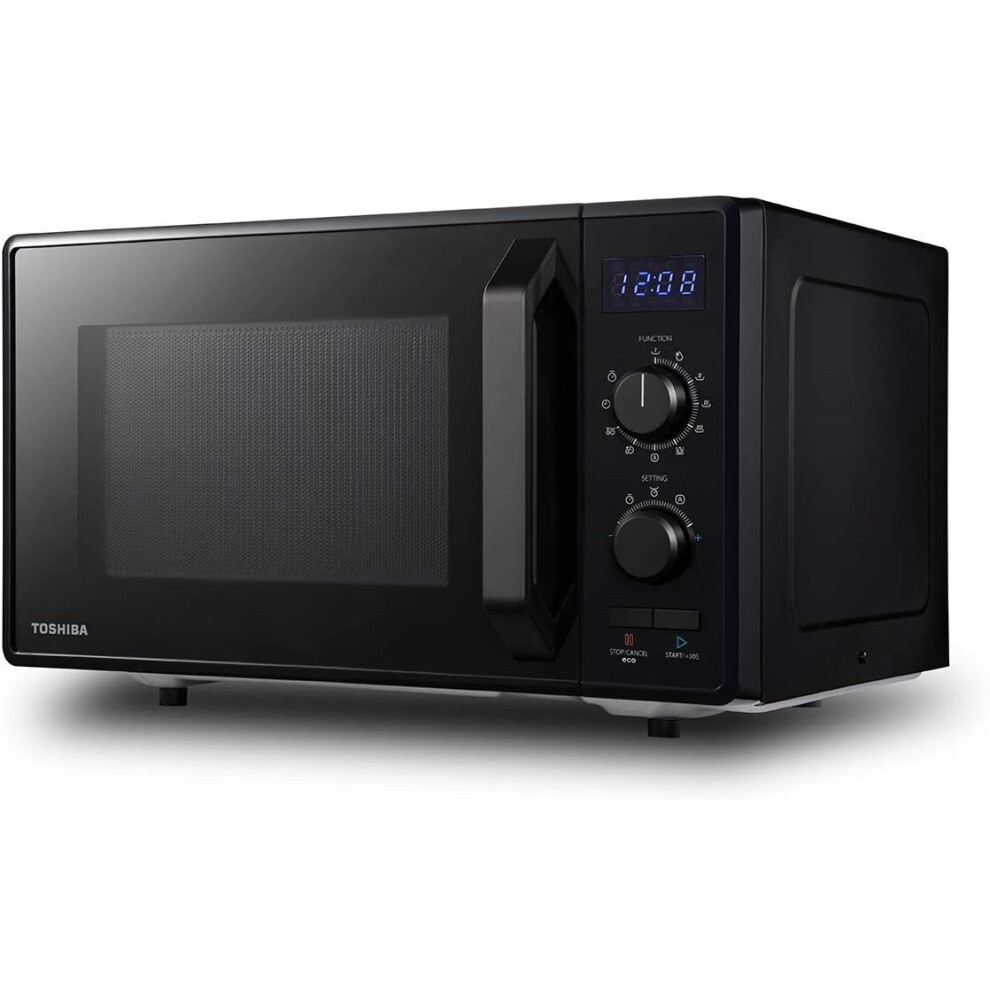 Toshiba 900 w 23 L Microwave Oven with 1050 w Crispy Grill, Energy Saving Eco Function, 8 Auto Menus, 5 Power Levels and Position Memory Turntable - B