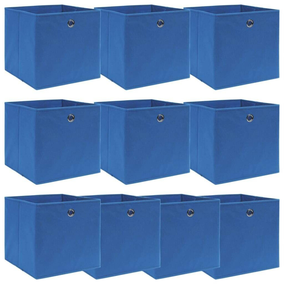 VIDAXL - Storage Boxes - 10 Pack - 32x32x32 cm - Blue - Image 2