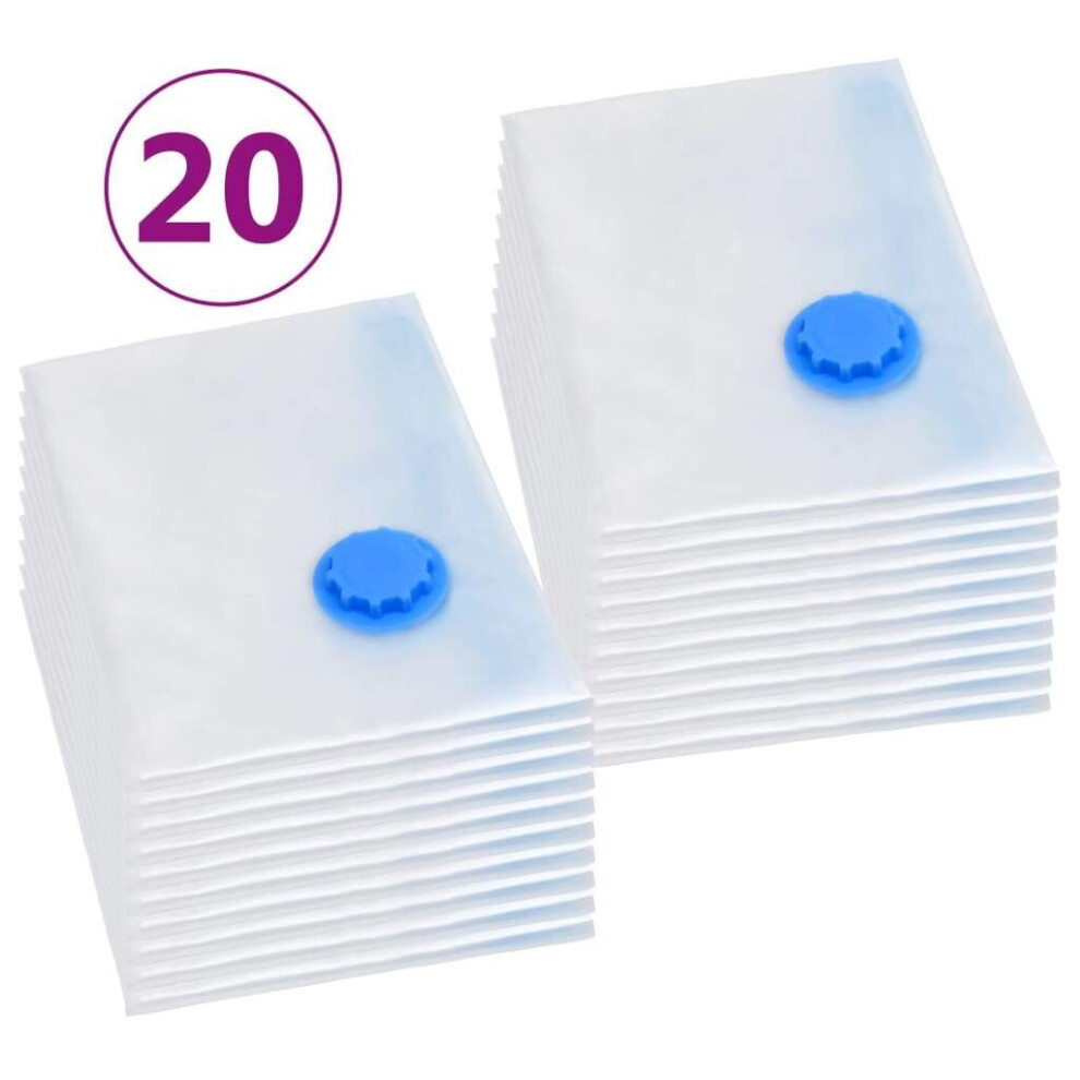 Vidaxl 20X Vacuum Travel Storage Bags Clothing Bags 120X70 Cm Seal Organiser