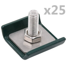 vidaXL Grid Mat Connector 25 Sets Green Double Door Mat Fence Accessory Corner