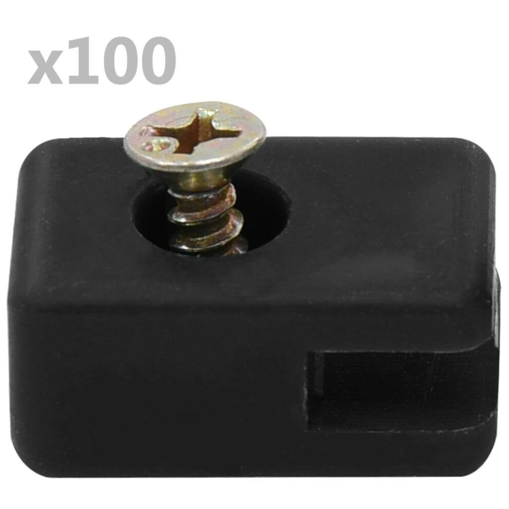 vidaXL Garden Fence Wire Holder with Screw 100 Sets Anthracite Tension Screw