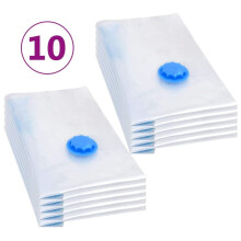 vidaXL 10x Vacuum Travel Storage Bags Clothing Bags 60x40 cm Seal Organiser