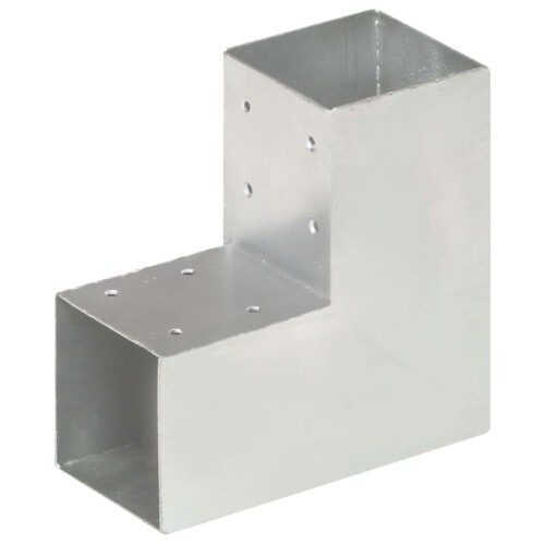 VidaXL vidaXL  Post Connector L Shape Galvanised Metal 91x91 mm