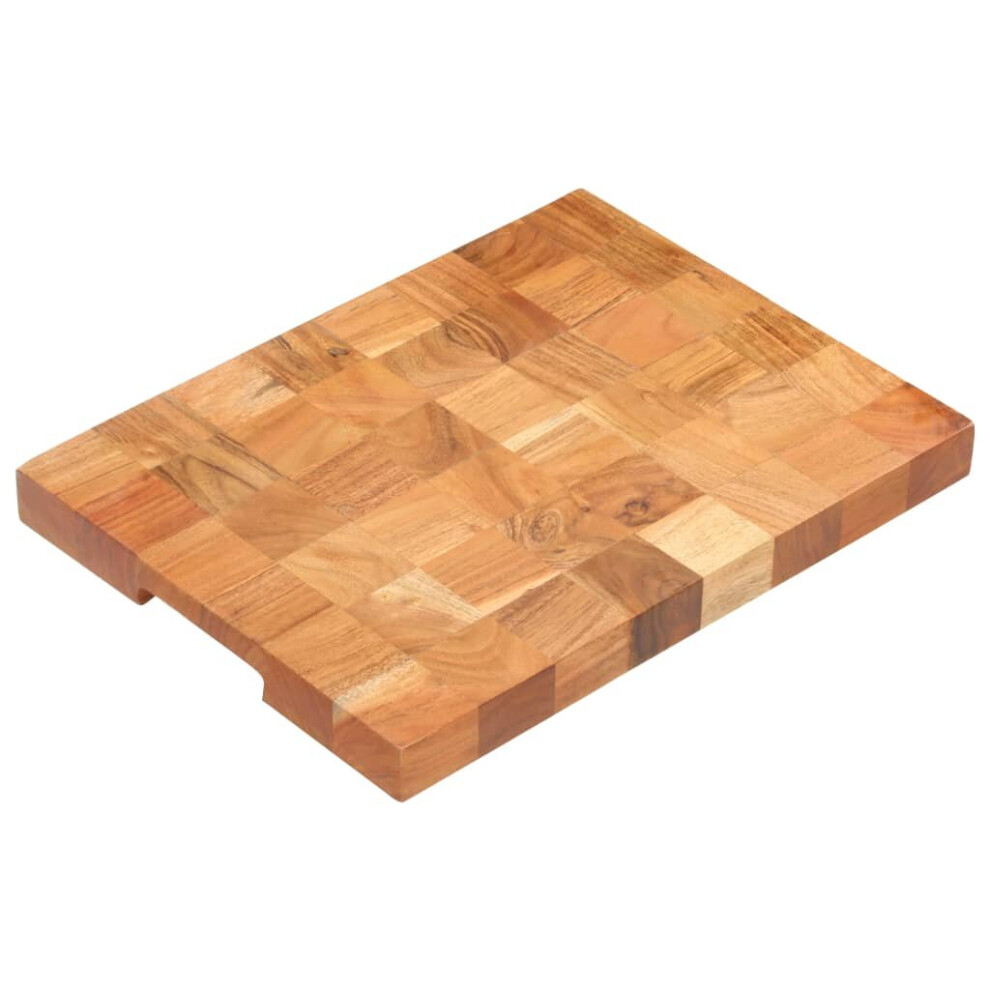 vidaXL Solid Acacia Wood Chopping Board 40x30x3.8 cm Kitchen Cutting Board