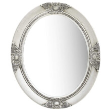 vidaXL Wall Mirror Baroque Style 50x60 cm Silver Hanging Mirror Antique Mirror
