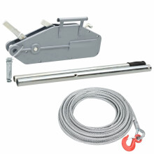 vidaXL Wire Rope Hoist Winch 1600kg Manual Lever Hand Winch Pulling Hoist