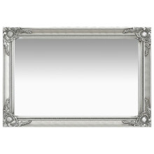 vidaXL Wandspiegel im Barock-Stil 60x40 cm Silbern