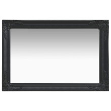 vidaXL Wall Mirror Baroque Style 60x40 cm Black Hanging Mirror Antique Mirror