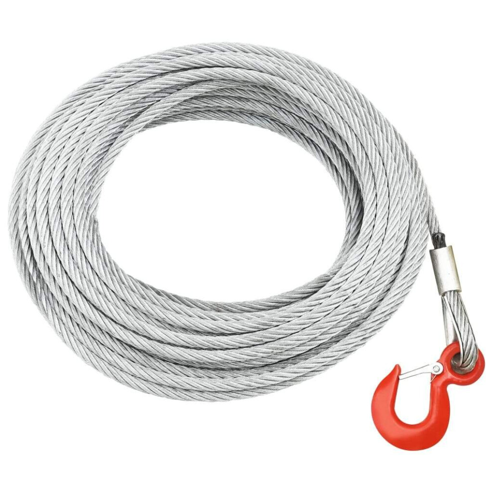 vidaXL Wire Rope Cable 800kg 20m Elevator Wire Winch Rope For Hoist Grinder