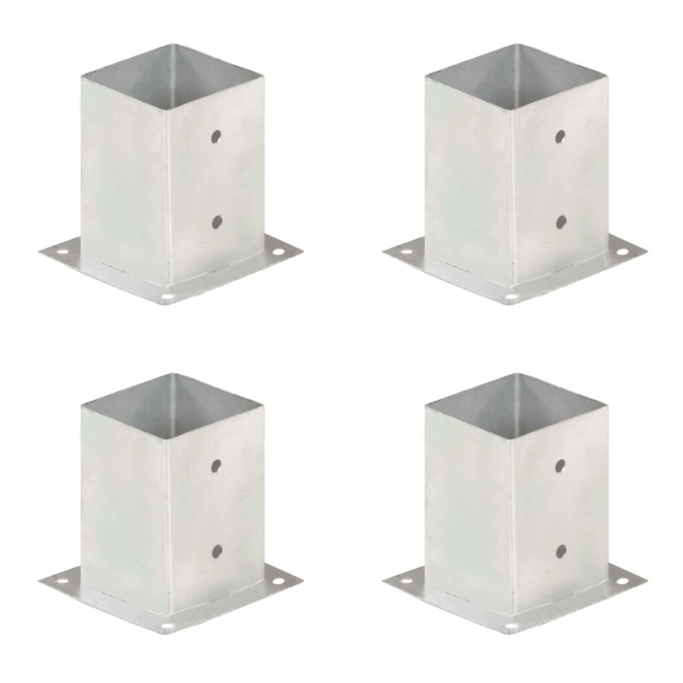 Vidaxl 4X Post Anchor Galvanised Metal 101Mm Fence Barrier Square Support Base