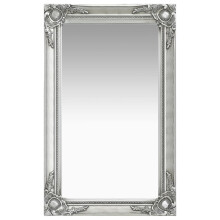 vidaXL Wall Mirror Baroque Style 50x80 cm Silver Hanging Mirror Antique Mirror
