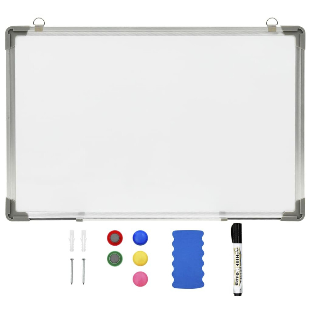 vidaXL Magnetic Dry-erase Whiteboard White 60x40 Cm Steel