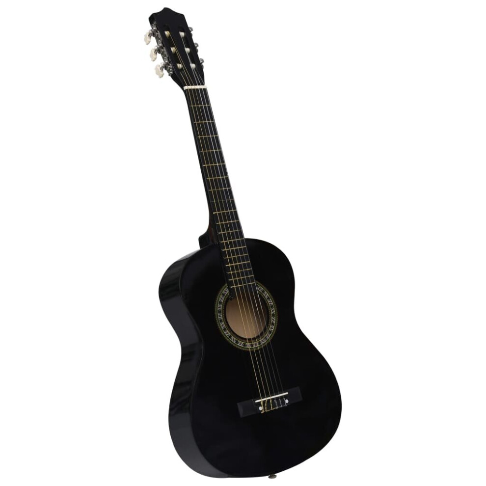Vidaxl Classical Guitar For Beginner And Kids Black 1/2 34" Music Instrument