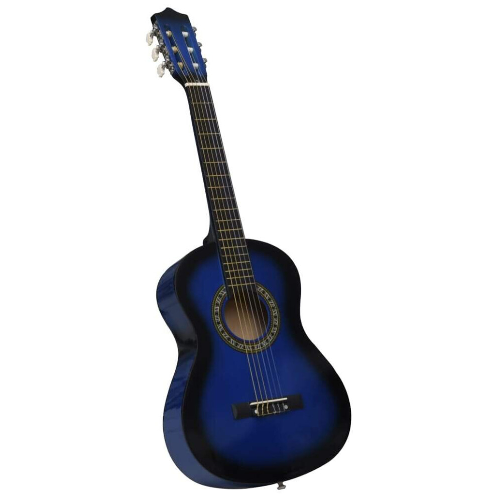 vidaXL  Classical Guitar for Beginner and Kids Blue 1/2 34"